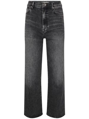 7 For All Mankind logo-patch cotton-blend straight trousers - Grey