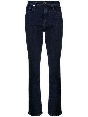 7 For All Mankind logo-tag cotton bootcut jeans - Blue