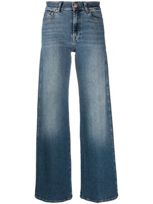 7 For All Mankind Lotta high-rise wide-leg jeans - Blue
