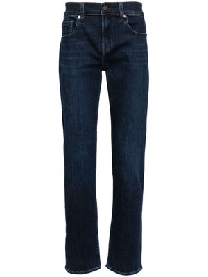 7 For All Mankind Luxe mid-rise straight-leg jeans - Blue