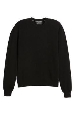 7 For All Mankind Luxe Performance Plus Crewneck Sweater in Black