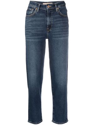 7 For All Mankind Malia high-rise cropped jeans - Blue