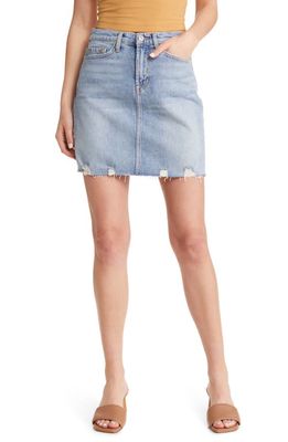 7 For All Mankind Mia Denim Skirt in Air Wash