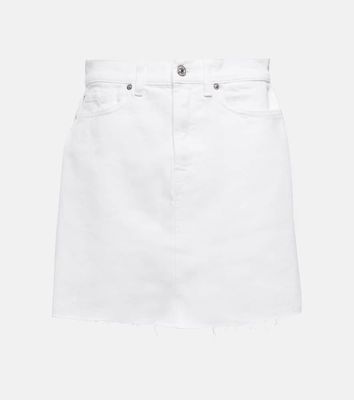 7 For All Mankind Mia mid-rise denim miniskirt