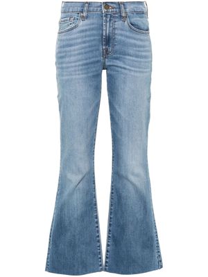 7 For All Mankind mid-rise cropped flared jeans - Blue