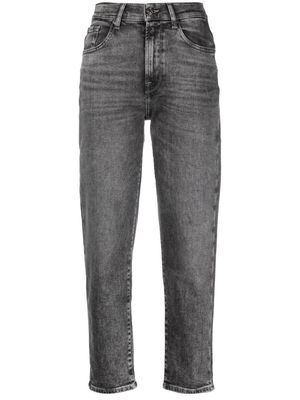 7 For All Mankind mid-rise cropped jeans - Grey