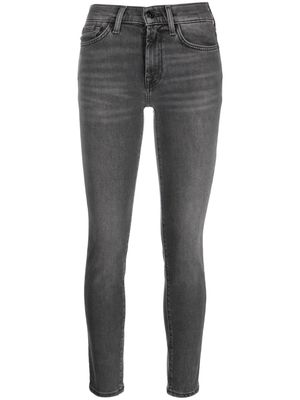 7 For All Mankind mid-rise cropped skinny jeans - Black