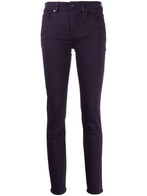 7 For All Mankind mid-rise skinny jeans - Purple