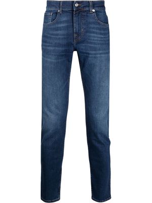 7 For All Mankind mid-rise stonewashed jeans - Blue