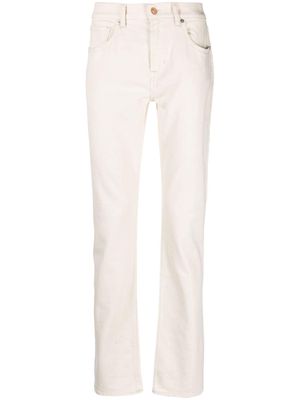 7 For All Mankind mid-rise straight-leg jeans - Neutrals