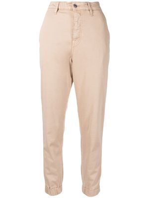 7 For All Mankind mid-rise tapered trousers - Brown