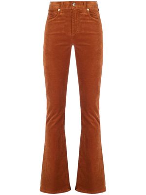 7 For All Mankind mid-rise velvet bootcut trousers - Brown