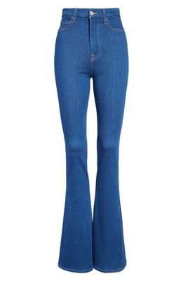 7 For All Mankind No Filter Ultra High Waist Skinny Flare Jeans in Aquamarine