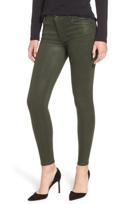 7 For All Mankind ® Coated Ankle Skinny Jeans in Coated Moss Green