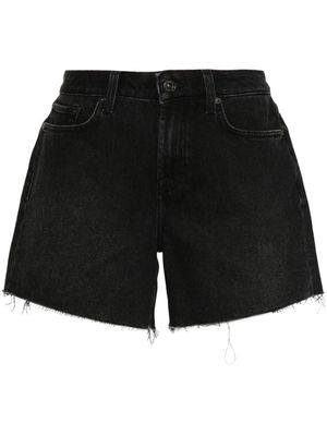 7 For All Mankind raw-cut denim shorts - Black