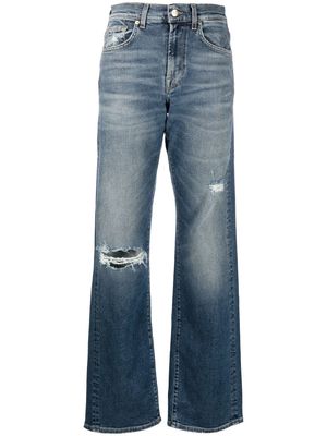 7 For All Mankind ripped washed jeans - Blue
