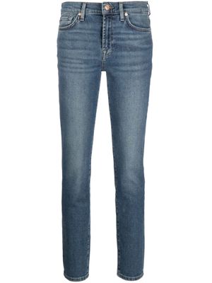 7 For All Mankind Roxanne mid-rise slim-cut jeans - Blue