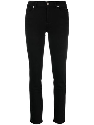 7 For All Mankind Roxanne mid-rise slim jeans - Black