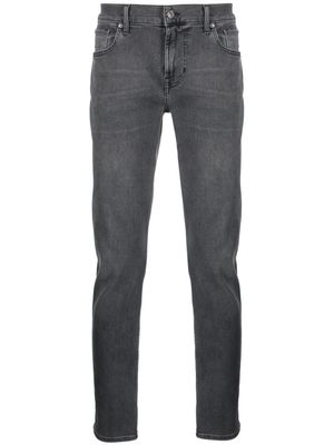 7 For All Mankind slim-cut mid-rise jeans - Grey