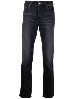 7 For All Mankind slim-cut washed jeans - Black