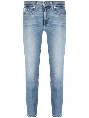 7 For All Mankind slim-fit cropped jeans - Blue