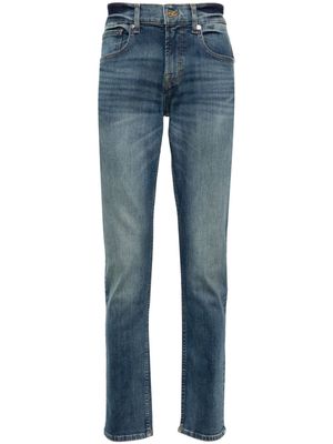7 For All Mankind Slimmy mid-rise tapered jeans - Blue