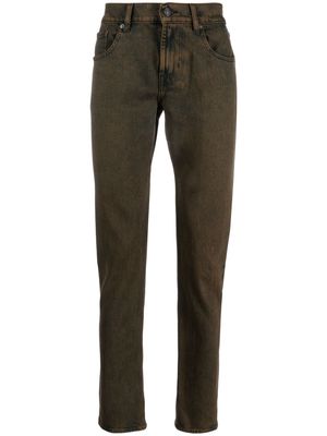 7 For All Mankind Slimmy mid-rise tapered jeans - Brown