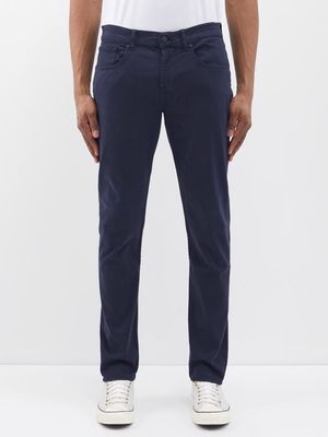7 For All Mankind - Slimmy Tapered Slim-leg Jeans - Mens - Dark Navy
