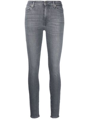7 For All Mankind stonewashed skinny jeans - Grey