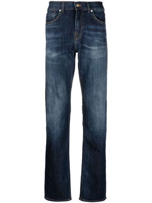 7 For All Mankind stonewashed straight-leg jeans - Blue