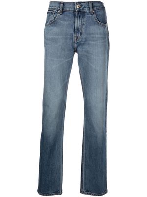 7 For All Mankind straight-leg mid-rise jeans - Blue