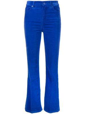 7 For All Mankind straight-leg velvet trousers - Blue