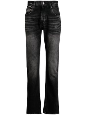 7 For All Mankind straight-leg washed jeans - Black