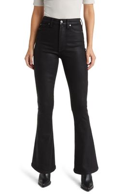 7 For All Mankind Tailorless Coated Ultra High Waist Skinny Bootcut Jeans in Coated Black