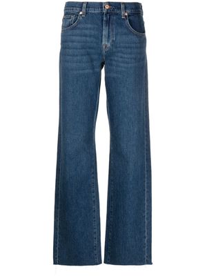 7 For All Mankind Tess high-rise straight-leg jeans - Blue