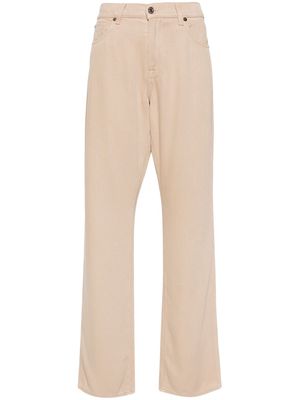 7 For All Mankind Tess high-rise straight-leg trousers - Neutrals