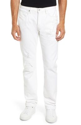 7 For All Mankind The Straight Leg Distressed Jeans in Tropeawht
