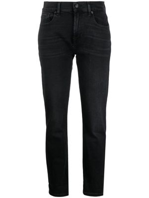 7 For All Mankind turn-up slim-cut jeans - Black