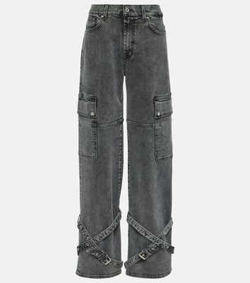 7 For All Mankind x Chiara Biasi Belted Cargo low-rise cargo jeans