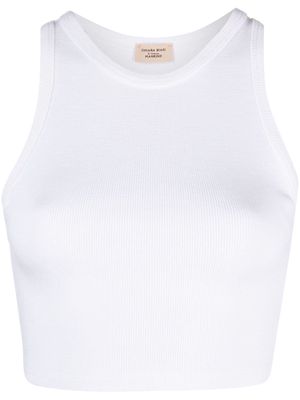 7 For All Mankind x Chiara Biasi ribbed-knit crop top - White