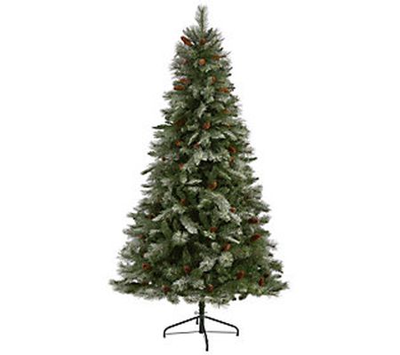 7' French Alps Mountain Pine Christmas Tree by Nearly Natural