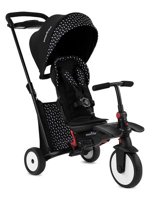7-in-1 Multi-Stage Foldable Stroller Tricycle - Black - Black