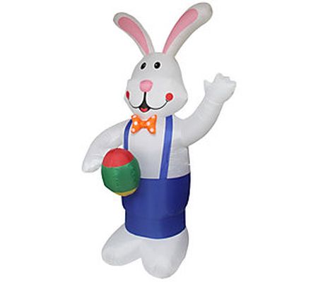 7' Outdoor Inflatable Lighted Standing Easter B unny with Eggs