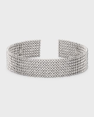 7-Row Platinum Bangle Bracelet