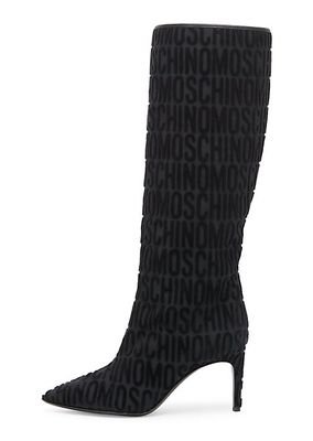 70MM Logo Jacquard Knee-High Boots