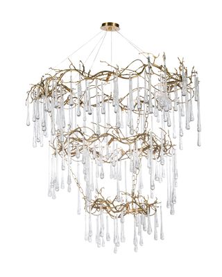 72.5"T x 56"Dia. Branched Crystal 20-Light Chandelier