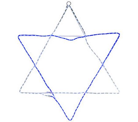 72" Blue & White LED Rope Light Star of David H anukkah Decor