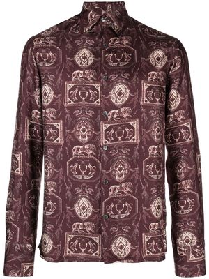 73 London graphic-print silk shirt - Purple