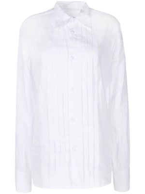 73 London pleated-front shirt - White