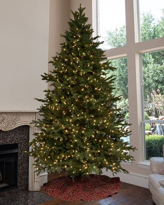 7'6" Tiffany Fir Slim Deluxe Glow Christmas Tree